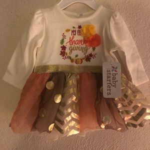 Baby’s First Thanksgiving Onesie Dress